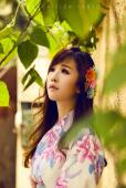 和服女子户外艺术照